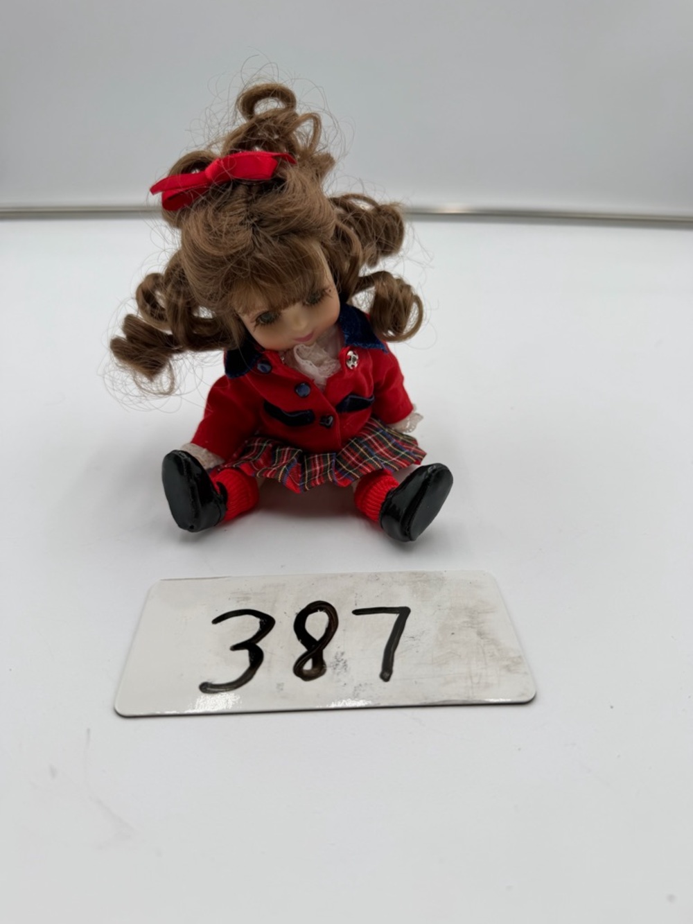 Marie Osmond Disneyland Tour Guide Doll 8 Inch Red Plaid Outfit Rare